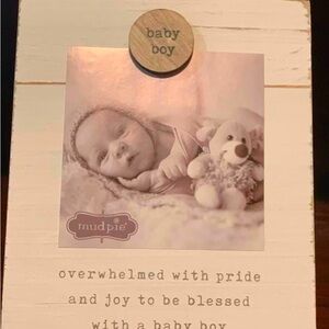Mud Pie Baby Boy Wooden Photo Frame